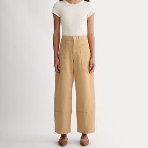 Everlane Women's Utility Gardener Pant in Classic Khaki, Size 27, Cotton/Twill